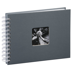 Hama album klasické spirálové FINE ART 24x17 cm, 50 stran, šedé, bílé listy - VÝPRODEJ