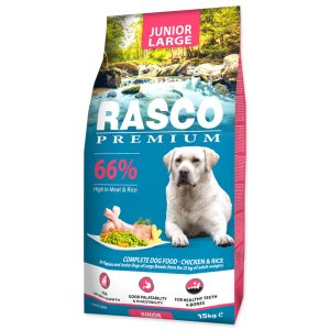 Krmivo Rasco Premium Junior Large kuře s rýží 15kg - VÝPRODEJ