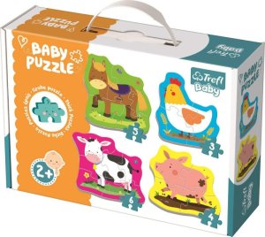 Trefl Puzzle Zvířata na farmě 4v1 (3,4,5,6 dílků) Baby - VÝPRODEJ