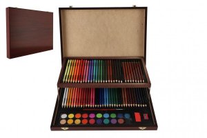 Sada na malování - Art box kreativní sada 91ks v dřevěném kufříku ve fólii - VÝPRODEJ