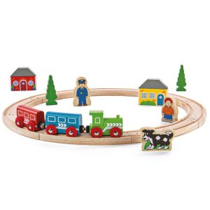 Bigjigs Rail Moje první vláčkodráha 19 dílů - VÝPRODEJ