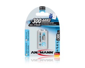 Ansmann akumulátor 9V NiMH 270 mAh (1 ks) maxE - VÝPRODEJ