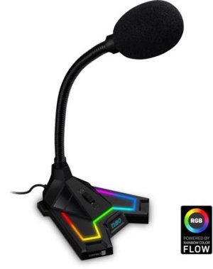 CONNECT IT NEO RGB ProMIC mikrofon, podsvícený, USB, ČERNÝ - VÝPRODEJ