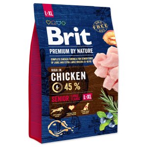 Krmivo Brit Premium by Nature Senior L+XL 3kg - VÝPRODEJ
