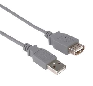PremiumCord USB 2.0 kabel prodlužovací, A-A, 2m, šedá - VÝPRODEJ