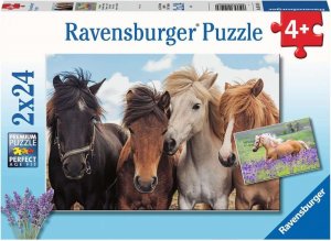 RAVENSBURGER Puzzle Koňská láska 2x24 dílků - VÝPRODEJ