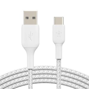 Belkin USB-C kabel, 1m, bílý - odolný - VÝPRODEJ
