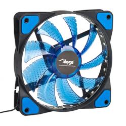 Akyga Ventilátor 12cm LED modrý - VÝPRODEJ