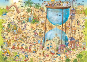 HEYE Puzzle Šílená ZOO: Pouštní expozice 1000 dílků - VÝPRODEJ