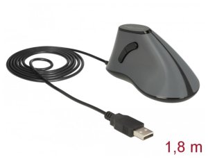 Delock Ergonomická vertikální optická 5-tlačítková USB myš - VÝPRODEJ