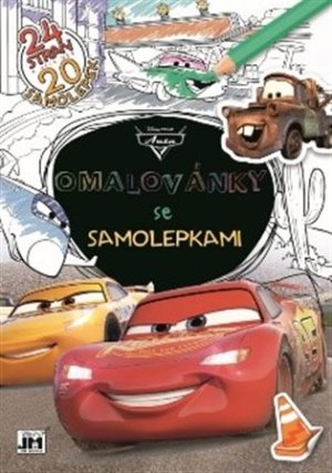 Auta - Omalovánky se samolepkami A4+ - VÝPRODEJ