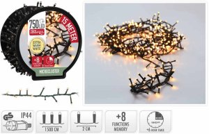 HOMESTYLING Vánoční světelný řetěz teplá bílá 750 LED / 15 m KO-AX8521120 - VÝPRODEJ
