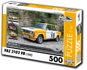 RETRO-AUTA Puzzle č. 42 Vaz 2103 VB (1980) 500 dílků - VÝPRODEJ