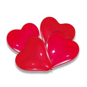 Nafukovací balónky - srdce 4 ks - VÝPRODEJ