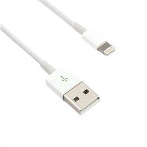C-TECH Kabel USB 2.0 Lightning (IP5 a vyšší) nabíjecí a synchronizační kabel, 2m, bílý - VÝPRODEJ