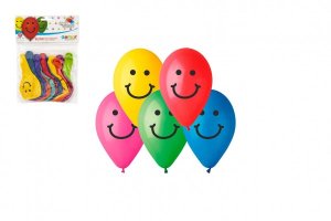 Balonek/Balonky nafukovací 10" potisk Smile 10cm karneval - VÝPRODEJ
