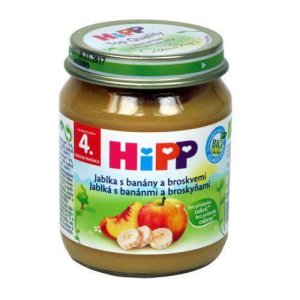 HiPP BIO jablkový s banány a broskvemi 125 g - VÝPRODEJ