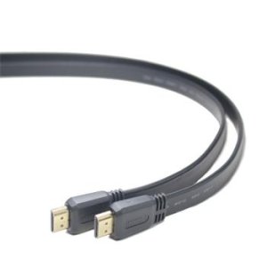 PremiumCord HDMI High Speed + Ethernet plochý kabel, zlacené konektory, 5m - VÝPRODEJ