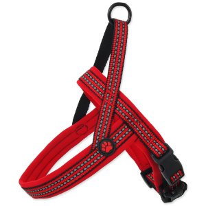 Postroj Active Dog Neoprene S/M červený 2x52-60cm - VÝPRODEJ