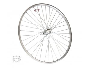 Kolo zapletené 28" 622-19 zadní RU 36 děr stříbrné Union/CnSpoke pro 7-k - VÝPRODEJ