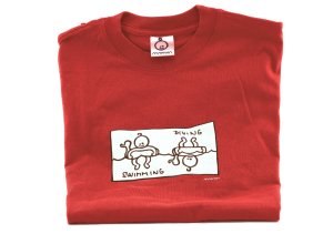 Dětské tričko Mayaka s dlouhým rukávem Swimming/Diving - červené Vhodné pro věk 6-12 měsíců - VÝPRODEJ