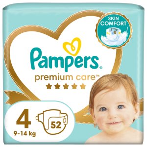 PAMPERS Premium Care Pleny jednorázové 4 (9-14 kg) 52 ks - VÝPRODEJ