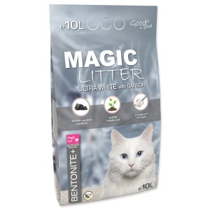 Kočkolit Magic Litter Bentonite Ultra White with Carbon 10L/9kg - VÝPRODEJ
