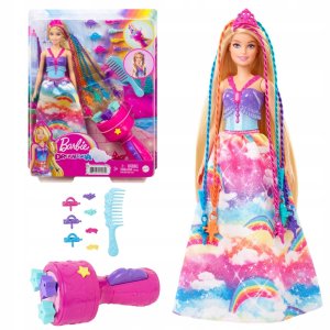 Barbie princezna s barevnými vlasy herní set - VÝPRODEJ