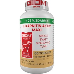 Giom S L-karnitin Aktiv MAXI pes 60 tbl+25% zdarma - VÝPRODEJ