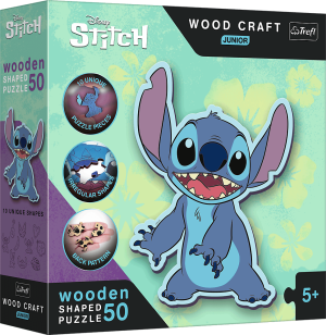 TREFL Wood Craft Junior puzzle Lilo & Stitch 50 dílků - VÝPRODEJ