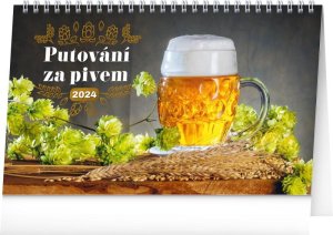 Kalendář 2024 stolní: Putování za pivem, 23,1 × 14,5 cm - VÝPRODEJ