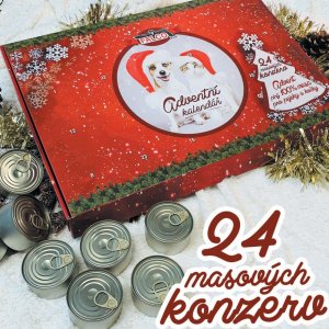 FALCO Adventní kalendář, 24 x konzerva 120 g - VÝPRODEJ