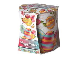 Sklo Verona 73x77 mm Easter Colour eggs, vonná svíčka - VÝPRODEJ
