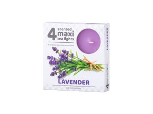 Čajové Maxi 4ks Lavender vonné svíčky - VÝPRODEJ