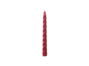 Kroucená 23x230 Metal Elegance červená svíčka - VÝPRODEJ